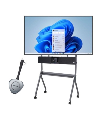 Pack visioconférence Ecran 55" + barre de son + bouton de conférence sans fil