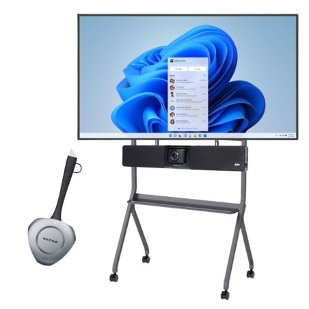 Pack visioconférence Ecran 55" + barre de son + bouton de conférence sans fil