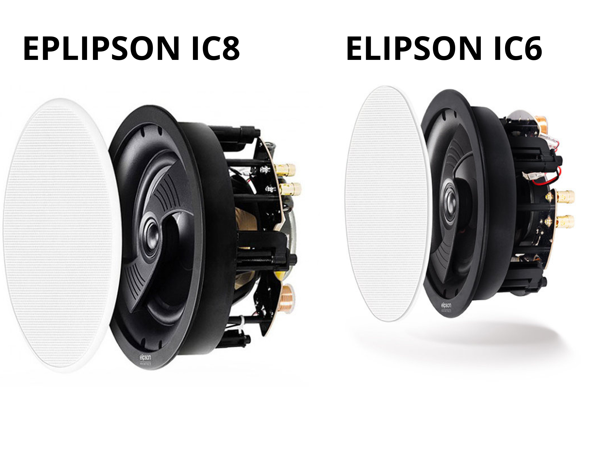 Elipson IC6  IC8 enceintres encastrables reproduction sonore haute qualité design discret Idéal pour les environnements professionnels harmonisent espace